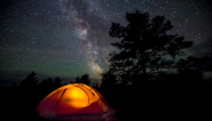 Camping under stars in the Nature Reserve